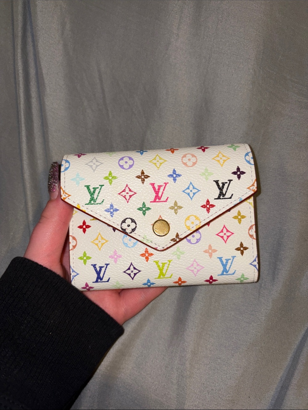 Louis Vuitton White Multicolor Monogram Small Wallet